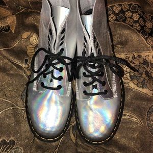 Holographic Doc Marten Combat Boots